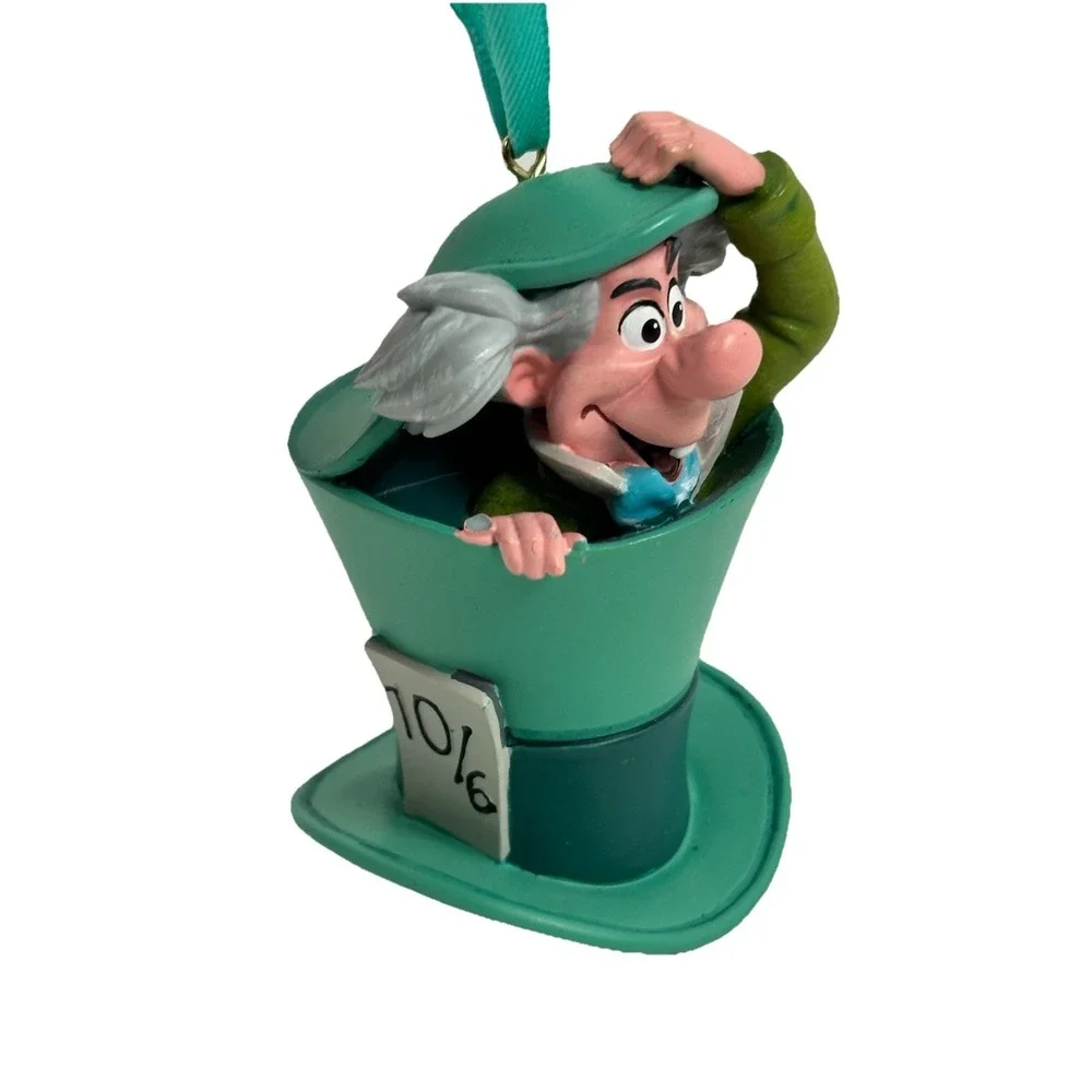 Disney Store Mad Hatter Ornament Alice In Wonderland Sketchbook Hat 3D New